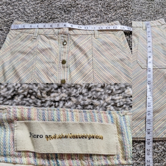 Anthro Pilcro and the Letterpress colorful striped button up skirt 12 - Picture 11 of 11